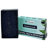 Handgemaakte natuurlijke zeep Charcoal Lavender 100g - Elicious