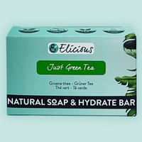 Handgemaakte natuurlijke zeep Just Green Tea 100g - Elicious