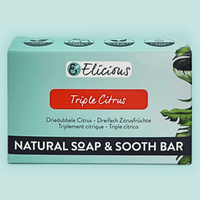 Handgemaakte natuurlijke zeep Triple Citrus 100g - Elicious