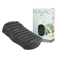 Natuurlijke Konjac badspons Charcoal - vette (onzuivere) huid-Elicious