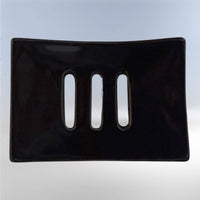 Zeepschaaltje Aperi handgemaakt keramiek zwart-Elicious