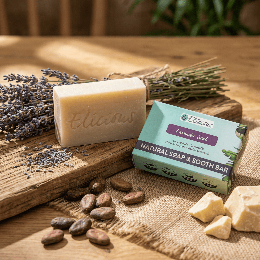 Handgemaakte natuurlijke zeep Flower Patio set van 5 - Elicious