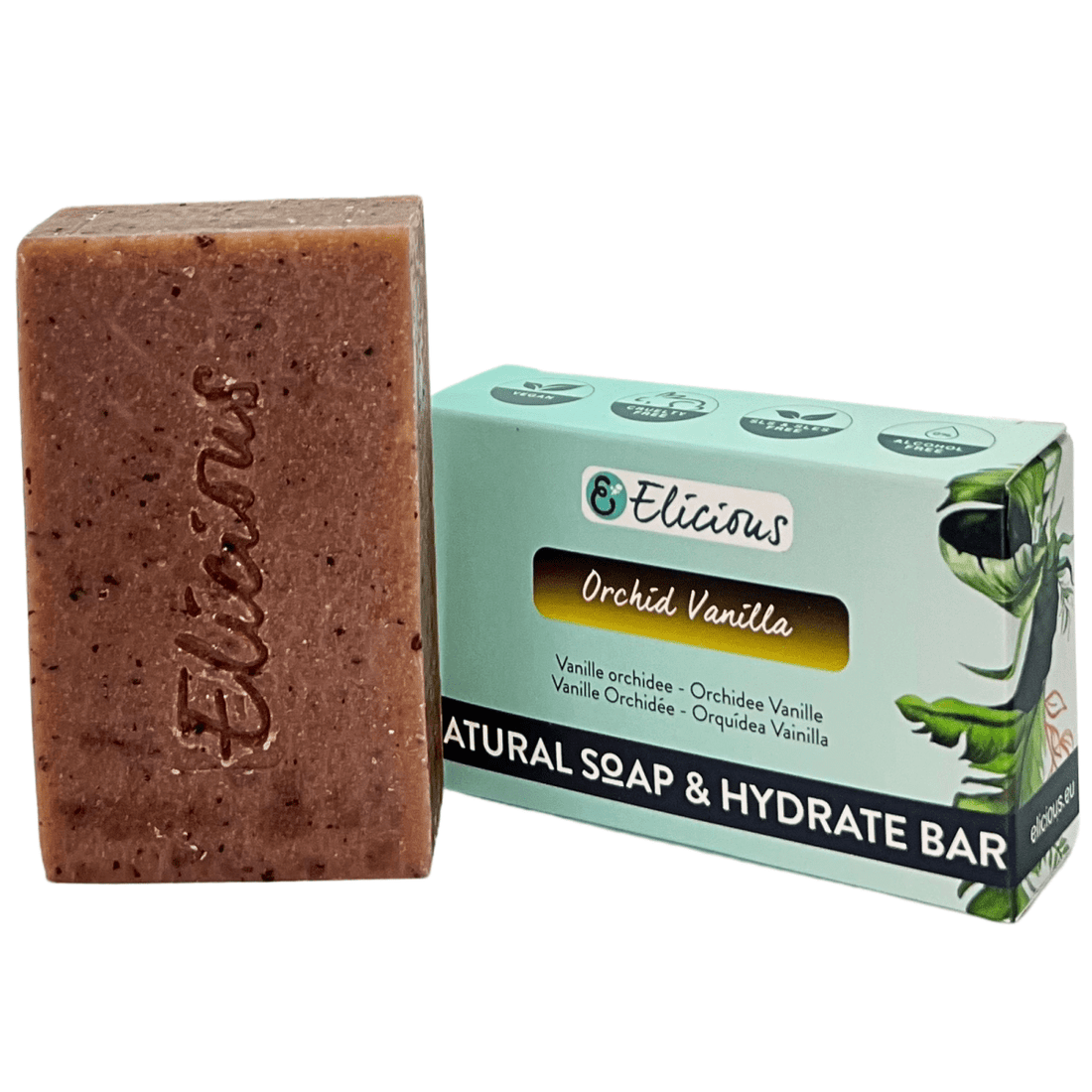 Handgemaakte natuurlijke zeep Orchid Vanilla 100g - Elicious