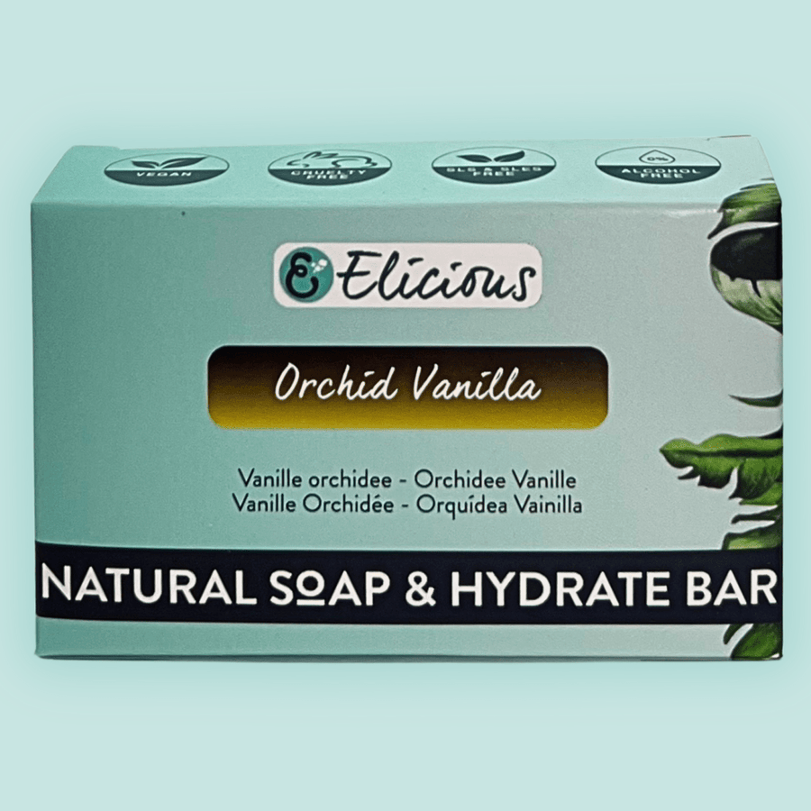 Handgemaakte natuurlijke zeep Orchid Vanilla 100g - Elicious