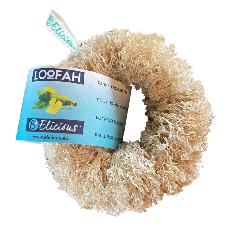 Composteerbare Loofah kookpan scrubber - Elicious