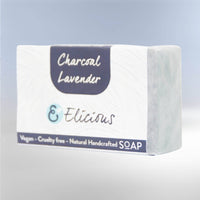 Handgemaakte natuurlijke zeep Charcoal Lavender 100g -Elicious