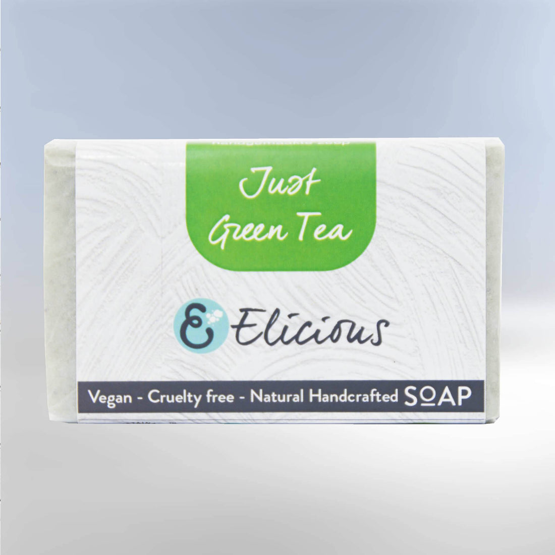 Handgemaakte natuurlijke zeep Just Green Tea 100g -Elicious