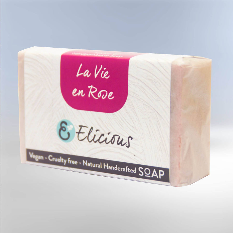 Handgemaakte natuurlijke zeep La Vie en Rose 100g -Elicious