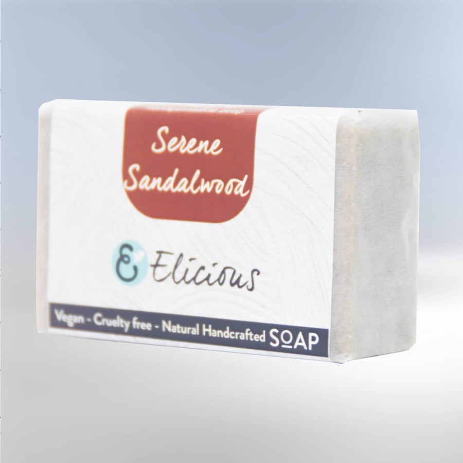 Handgemaakte natuurlijke zeep Serene Sandalwood 100g -Elicious