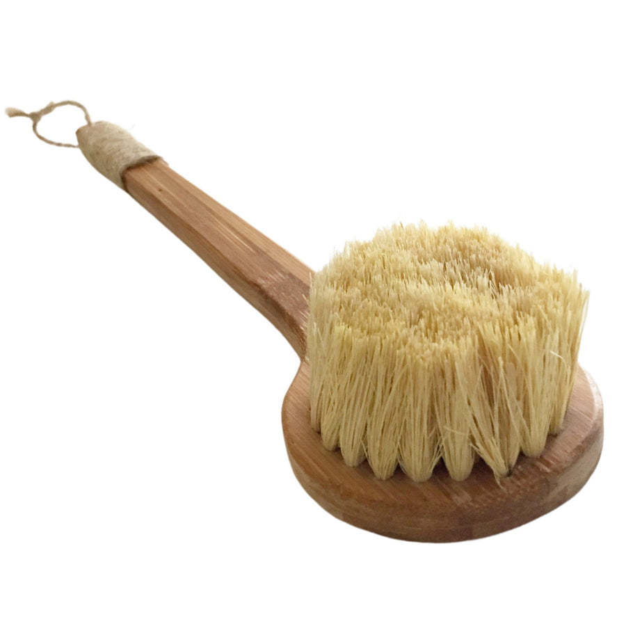 Handgemaakte vegan rug en lichaamsborstel, geschikt voor dry brushing - Elicious