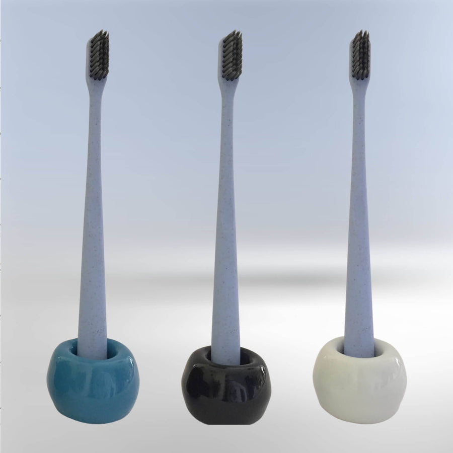 Biologisch afbreekbare tandenborstel van tarwestro blauw-Elicious